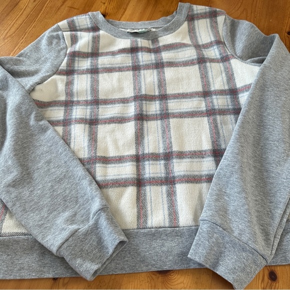 ANTHROPOLOGIE Saturday Sunday
Plaid White Red Wool Front Cotton
Crewneck women M - Picture 4 of 10